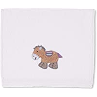 Sterntaler Toalla para niños del Pony Pauline- Edad: A partir de 0 meses- 50 x 30 cm- Blanco